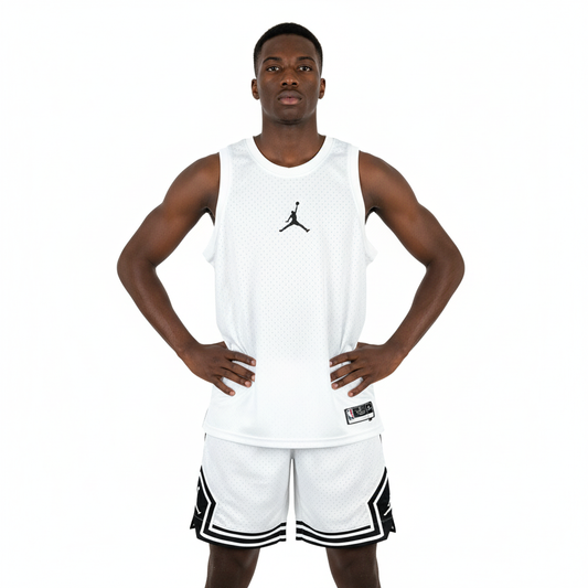 Conjunto Jordan Classic Blanco y Negro – Dri-Fit Premium