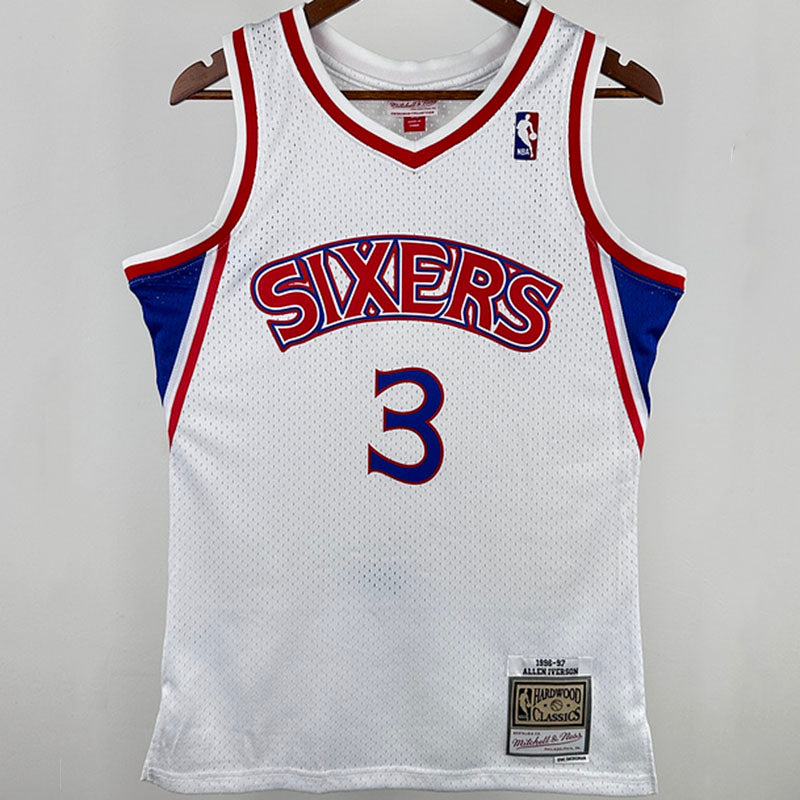 1996/97 NBA "Mitchell & Ness" 76ers Home - Allen Iverson
