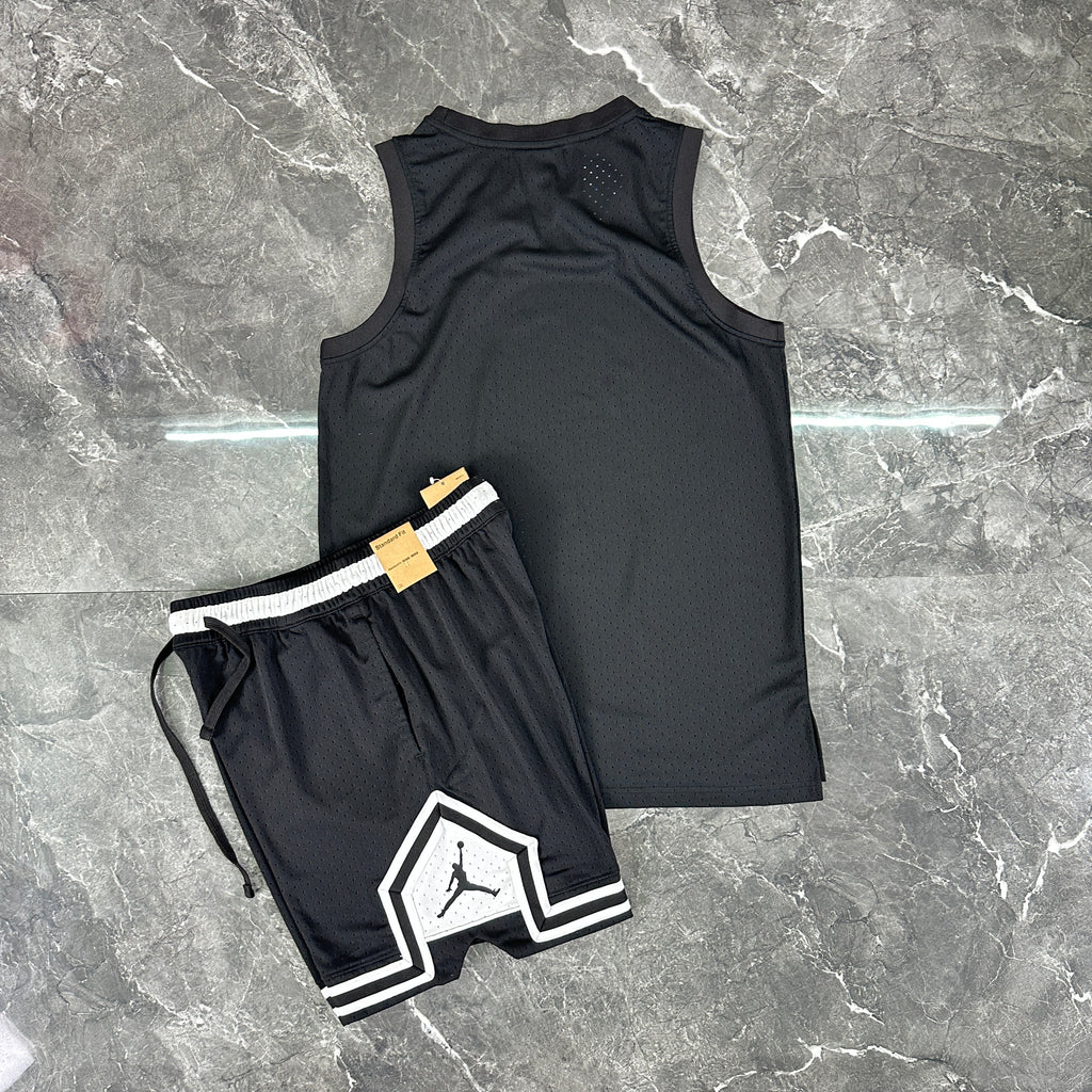 Conjunto Jordan Classic Blanco y Negro – Dri-Fit Premium