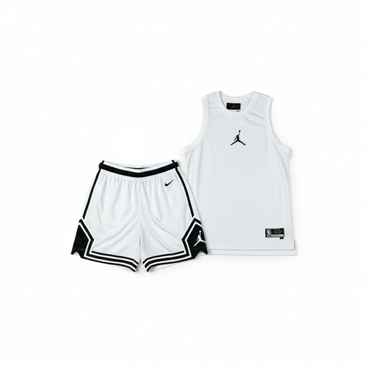 Conjunto Jordan Classic Blanco y Negro – Dri-Fit Premium