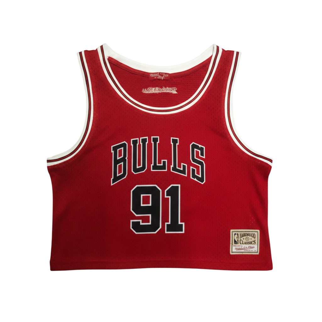Mujeres | NBA Crop Top Chicago Bulls Mitchell & Ness - Dennis Rodman