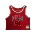 Mujeres | NBA Crop Top Chicago Bulls Mitchell & Ness - Dennis Rodman