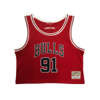 Mujeres | NBA Crop Top Chicago Bulls Mitchell & Ness - Dennis Rodman