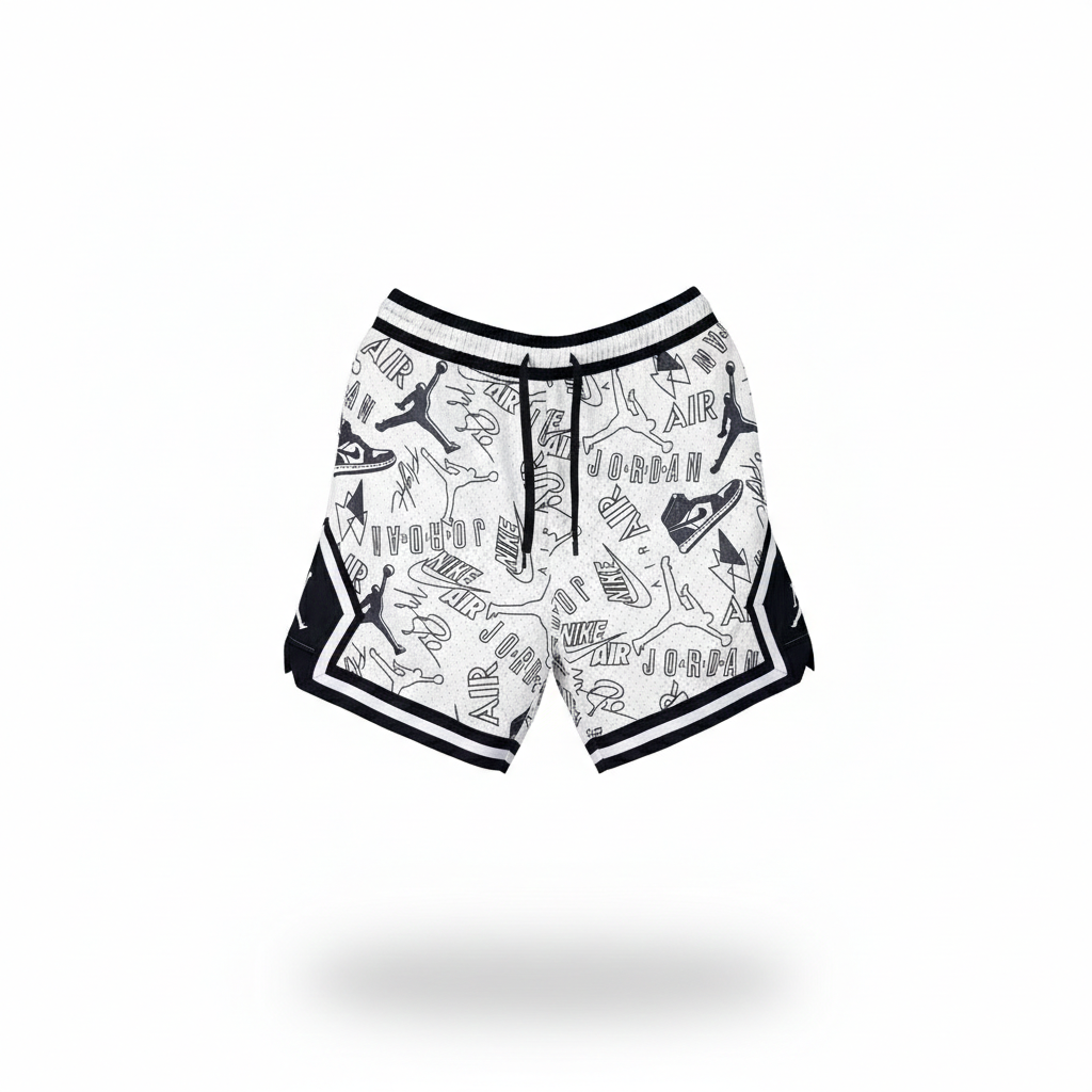 Conjunto Jordan Blanco y Negro – Dri-Fit Premium