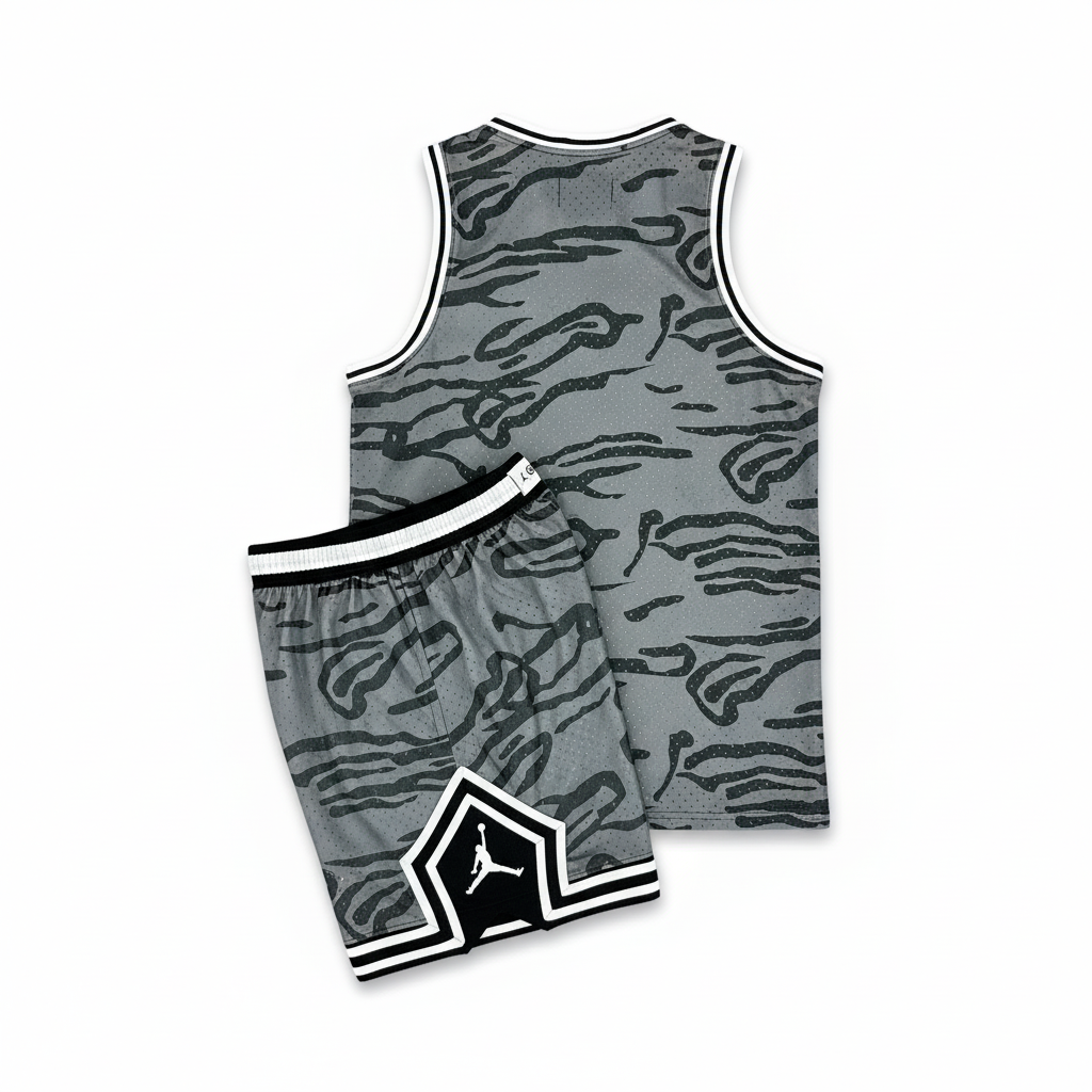 Conjunto Jordan Classic Gris Manchado – Dri-Fit Premium