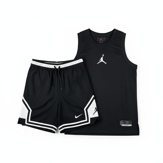 Conjunto Jordan Classic Blanco y Negro – Dri-Fit Premium
