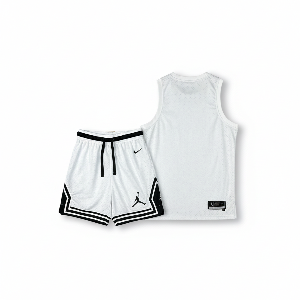 Conjunto Jordan Classic Blanco y Negro – Dri-Fit Premium