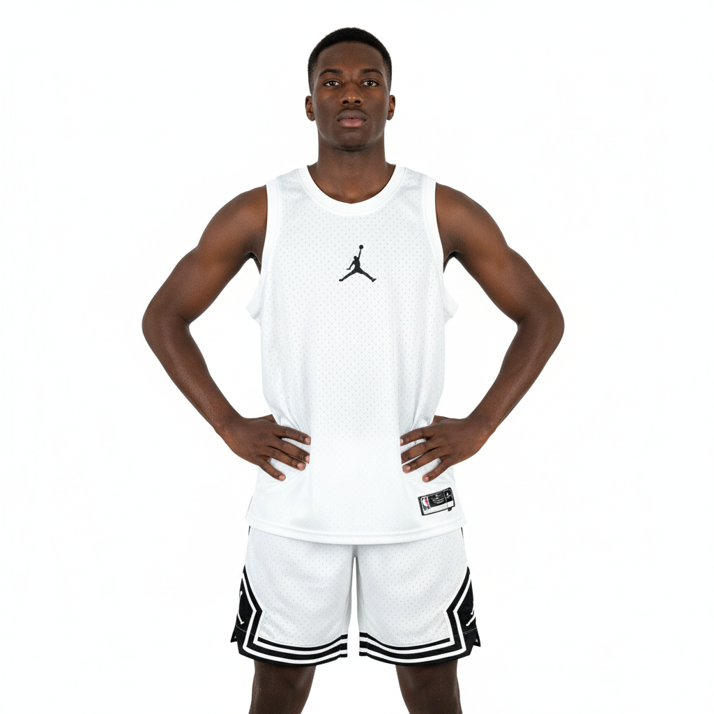 Conjunto Jordan Classic Blanco y Negro – Dri-Fit Premium