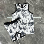 Conjunto Jordan Classic Blanco y Negro – Dri-Fit Premium
