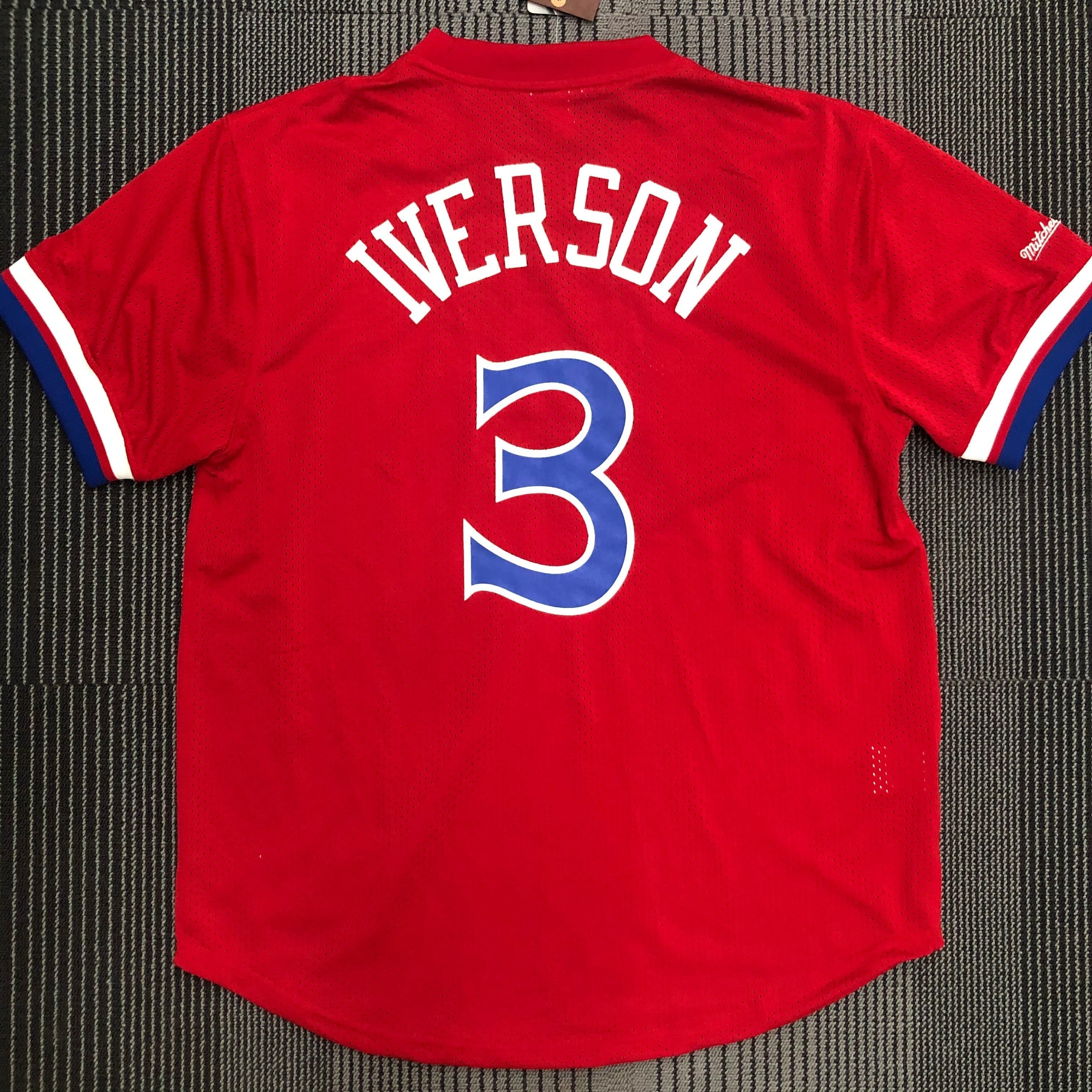 Jersey Estilo Béisbol 76ers - Iverson #3