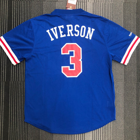 Jersey Estilo Béisbol 76ers - Iverson #3